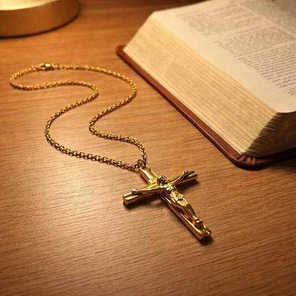 Collar Cruz Dorada “Fe Eterna”